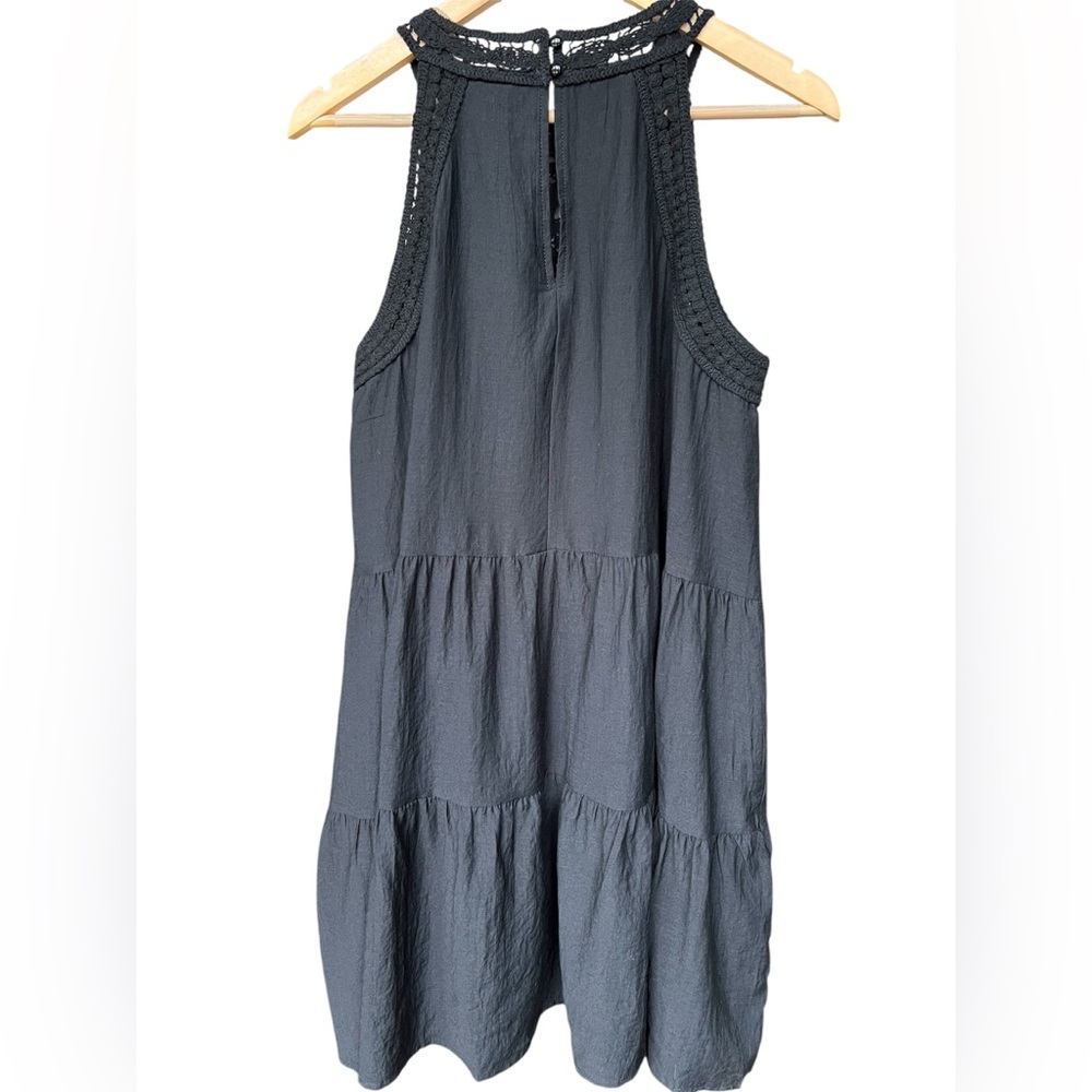 BTFBM black crochet shift Dress - Picture 3 of 12